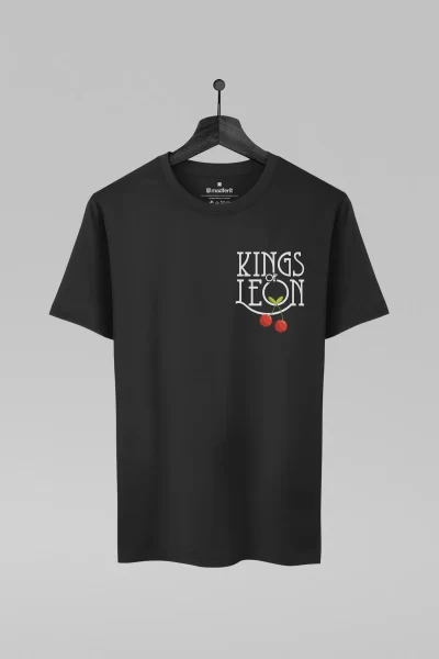 Camiseta preta com estampa da banda Kings Of Leon