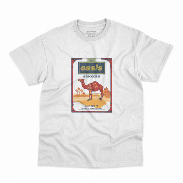 Camiseta Oasis A Fine English Blend Smoker na cor branca