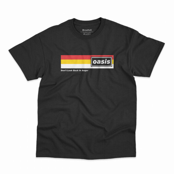 Camiseta Oasis Don’t Look Back In Anger na cor preta