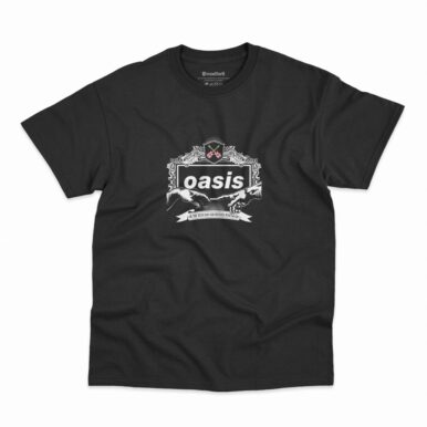 Camiseta Oasis God Created Manchester na cor preta
