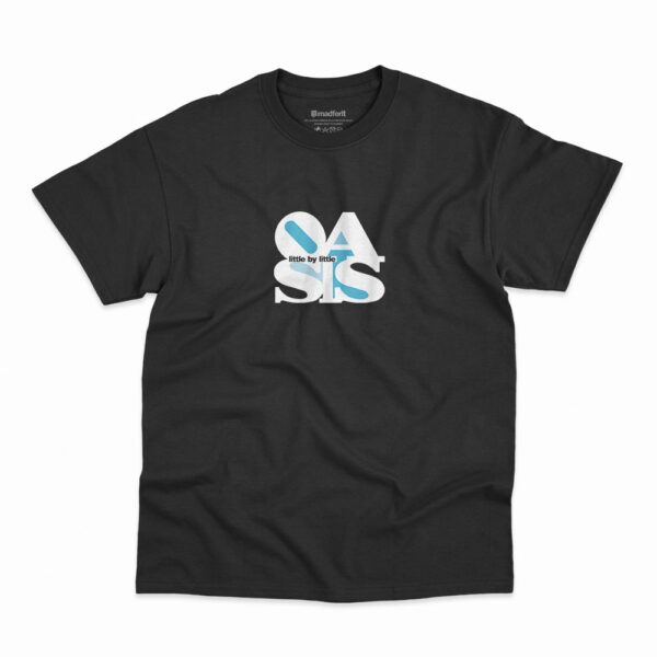 Camiseta Oasis Little By Little Single na cor preta