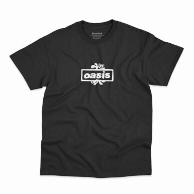 Camiseta Oasis com logo Dig Out Your Soul na cor preta