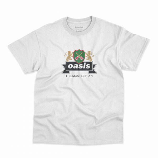Camiseta Oasis The Masterplan na cor branca