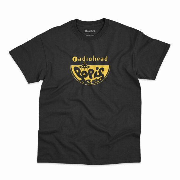 Camiseta Pop is dead da banda Radiohead na cor preta