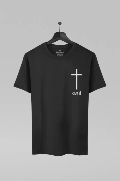 Camiseta preta com estampa da banda Kent