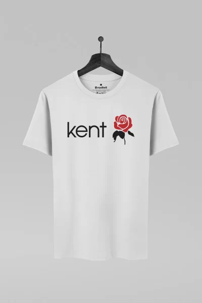 Camiseta branca com estampa da banda Kent