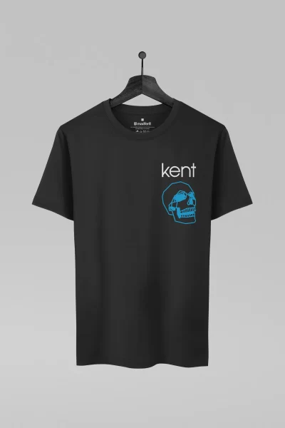 Camiseta preta com estampa da banda Kent