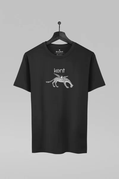 Camiseta preta com estampa da banda Kent