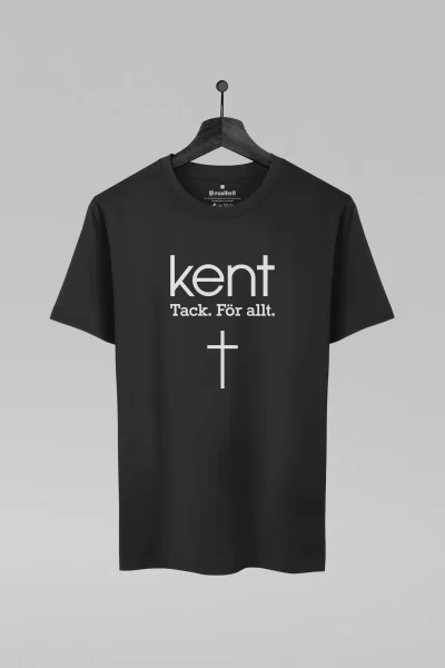 Camiseta preta com estampa da banda Kent