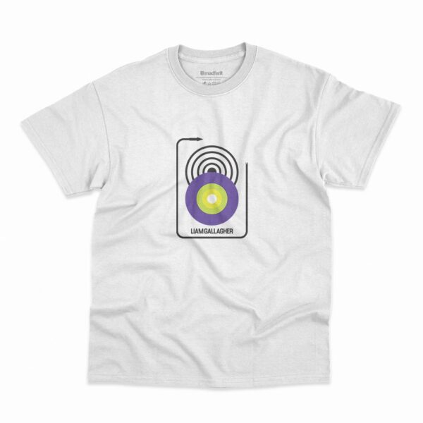 Camiseta na cor branca com estampa Carnation Liam Gallagher