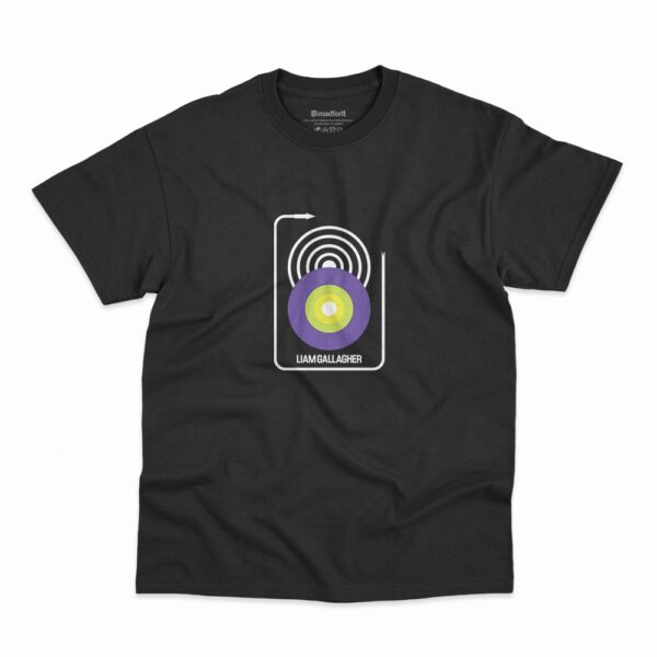 Camiseta na cor preta com estampa Carnation Liam Gallagher
