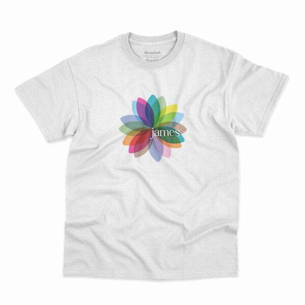 Camiseta Fresh As A Daisy da banda James na cor branca