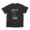 Camiseta preta com estampa da banda Bluetones