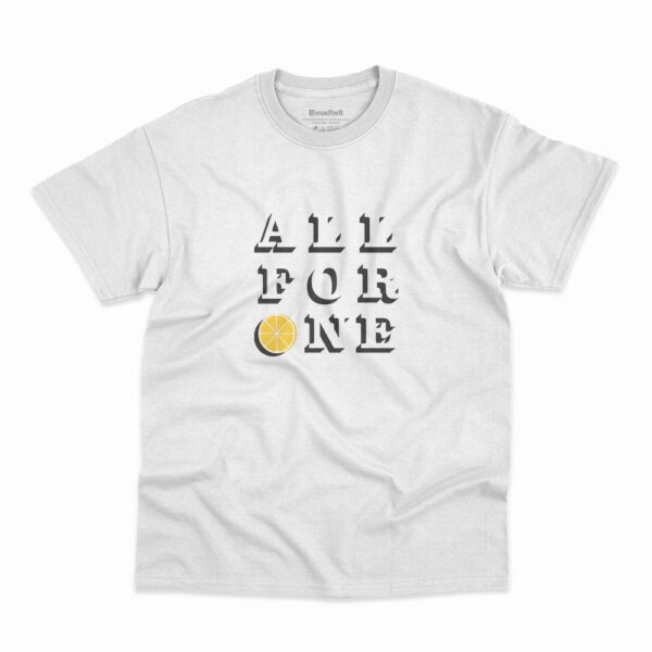 Camiseta The Stone Roses All For One na cor branca