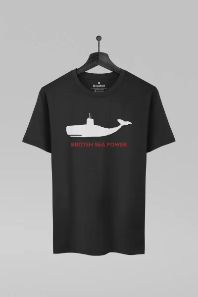 Camiseta preta com estampa da banda Sea Power