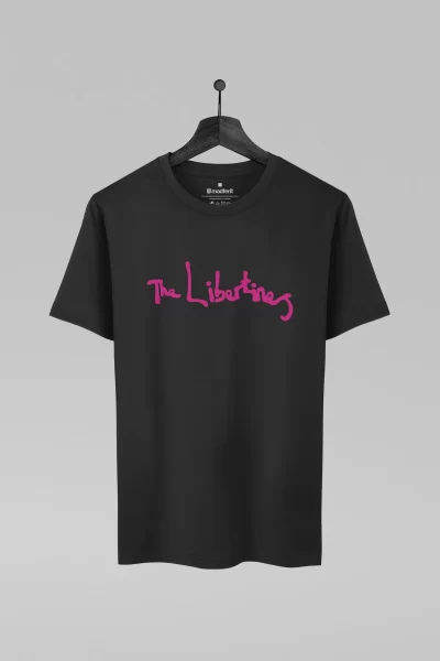 Camiseta preta com estampa da banda The Libertines