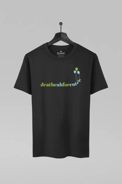 Camiseta preta com estampa da banda Death Cab For
