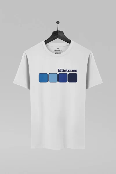 Camiseta branca com estampa da banda The Bluetones