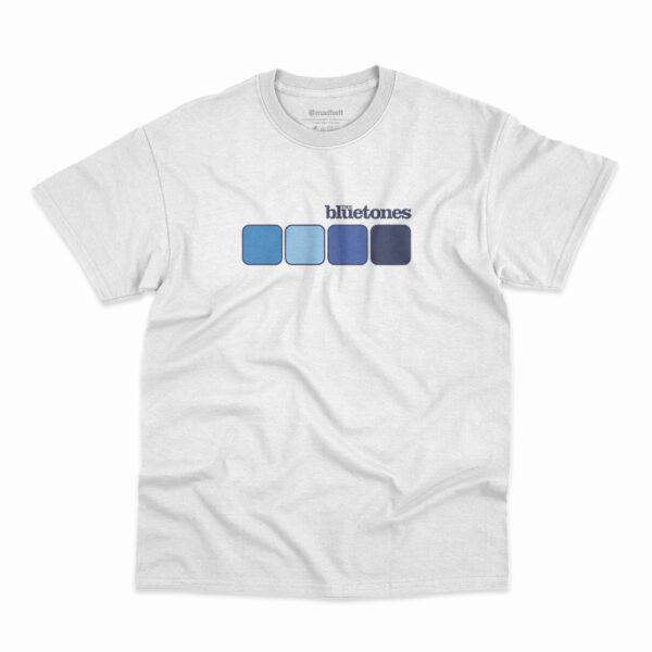 Camiseta na cor branca da banda The Bluetones