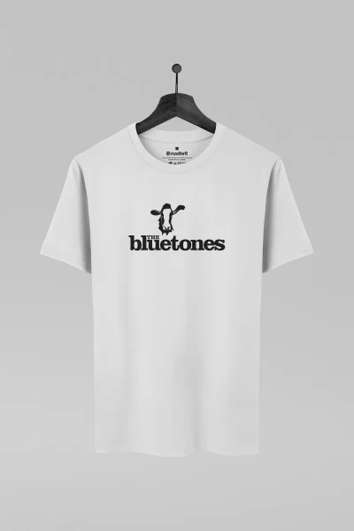 Camiseta branca com estampa da banda The Bluetones
