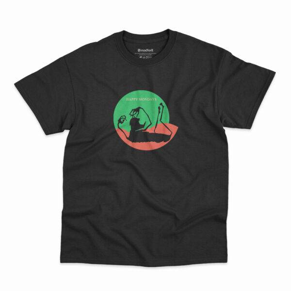 Camiseta Freaky Dancin' / The Egg da banda Happy Mondays na cor preta