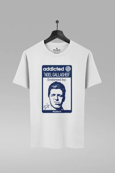Camiseta branca com estampa da banda Noel Gallagher's High Flying Birds