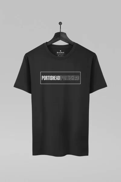 Camiseta preta com estampa da banda Portishead