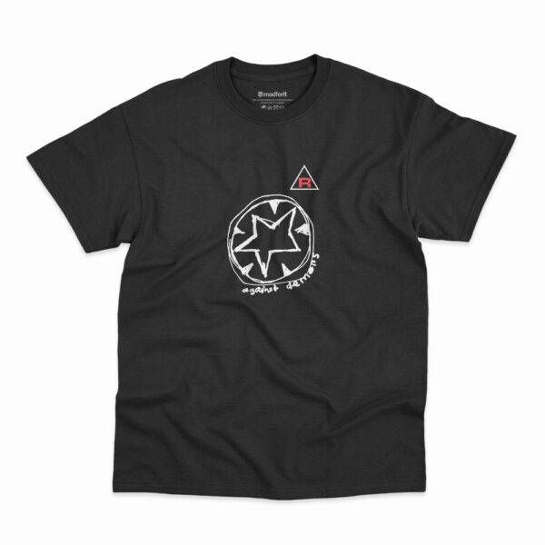 Camiseta na cor preta Against Demons da banda Radiohead