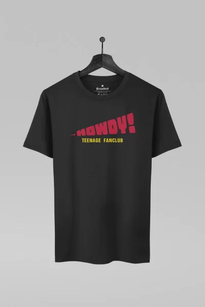 Camiseta preta com estampa da banda Teenage Fanclub