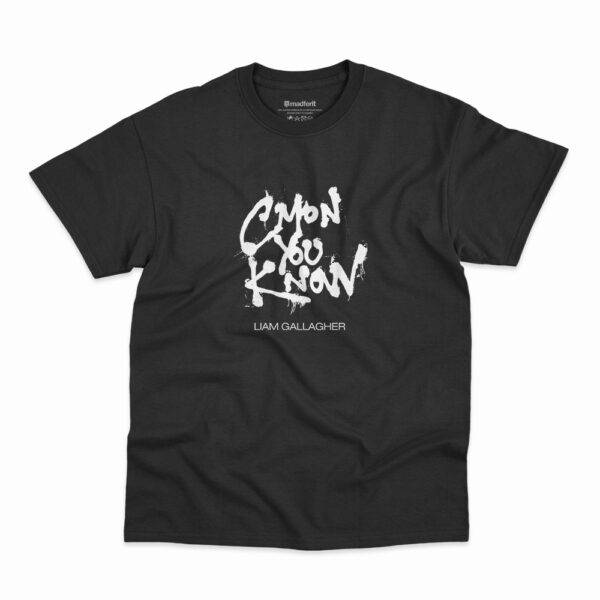 Camiseta Liam Gallagher C'mon You Know na cor preta