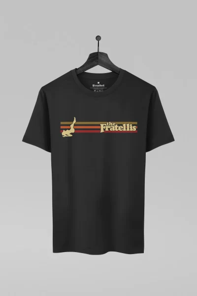 Camiseta preta com estampa da banda The Fratellis
