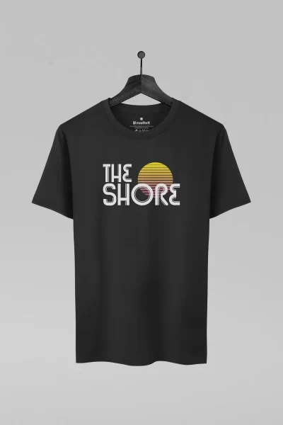 Camiseta preta com estampa da banda The Shore