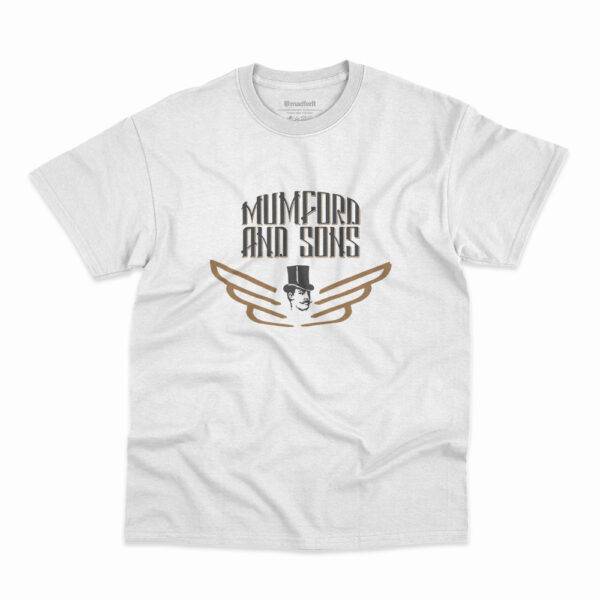 Camiseta Gentleman da banda Mumford and Sons na cor branca