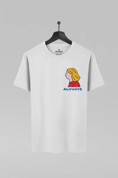 Camiseta branca com estampa da banda Alvvays