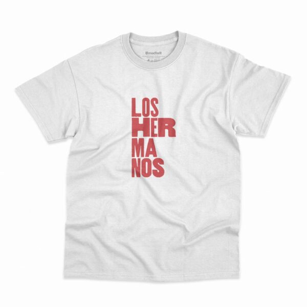 Camiseta com logo Los Hermanos na cor branca