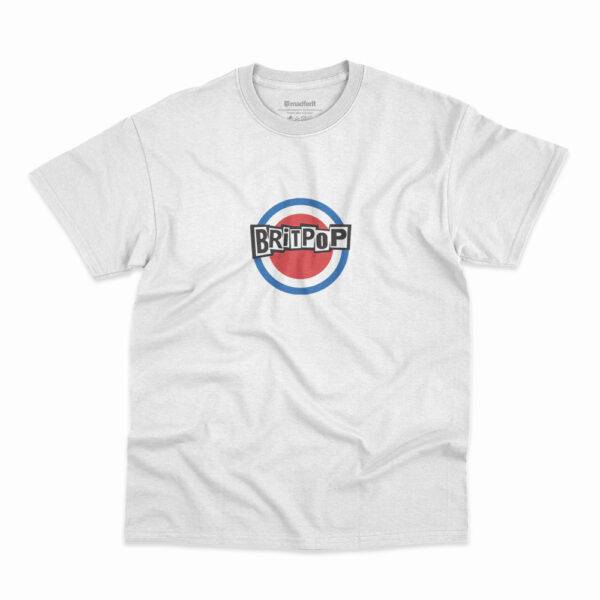Camiseta na cor branca com Mod Britpop