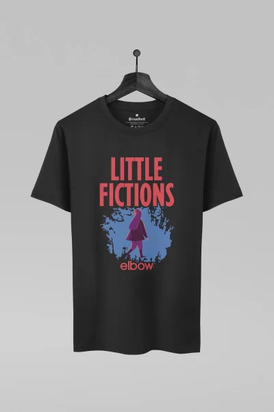 Camiseta preta com estampa da banda Elbow