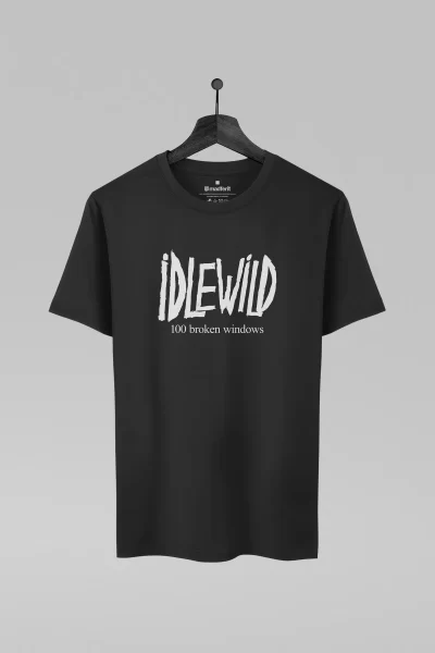 Camiseta preta com estampa da banda Idlewild