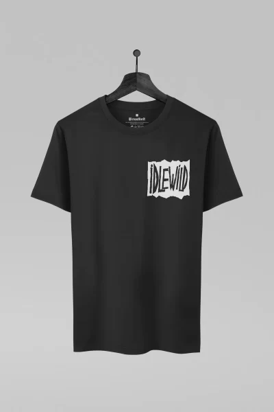 Camiseta preta com estampa da banda Idlewild