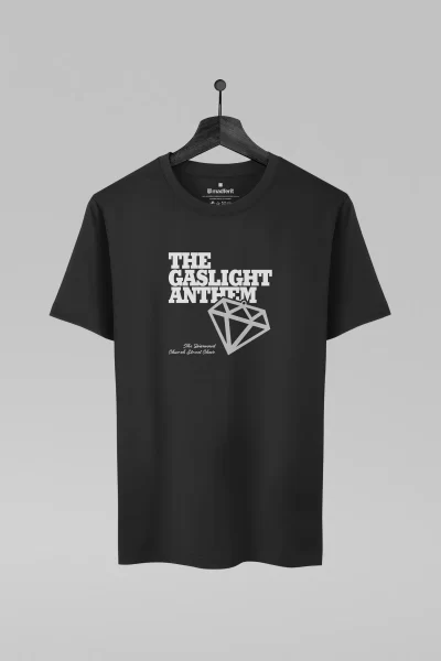 Camiseta preta com estampa da banda The Gaslight Anthem