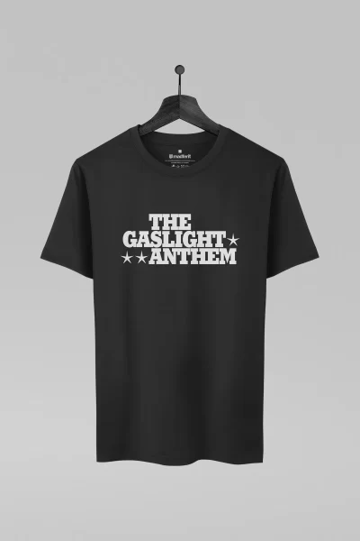 Camiseta preta com estampa da banda The Gaslight Anthem
