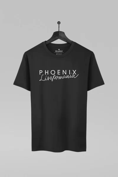 Camiseta preta com estampa da banda Phoenix