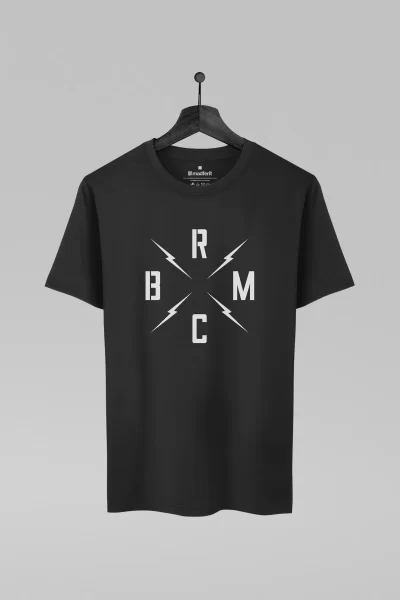 Camiseta preta com estampa da banda Black Rebel Motorcycle