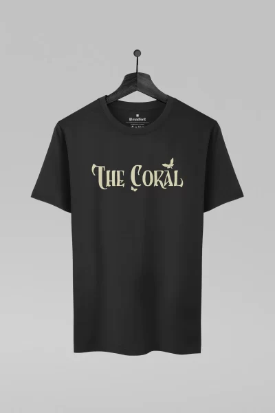 Camiseta preta com estampa da banda The Coral