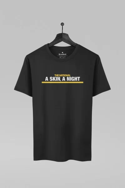 Camiseta preta com estampa da banda The National