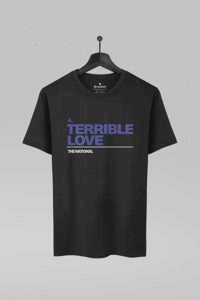 Camiseta preta com estampa da banda The National