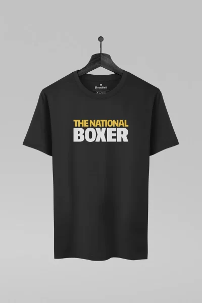 Camiseta preta com estampa da banda The National