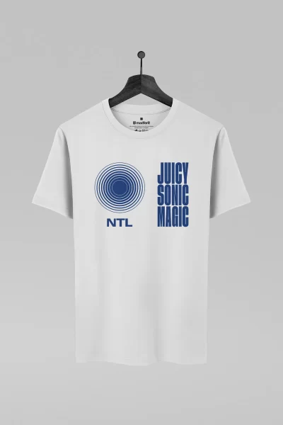 Camiseta branca com estampa da banda The National