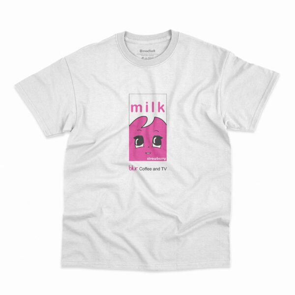 Camiseta Blur Coffee And TV Female na cor branca