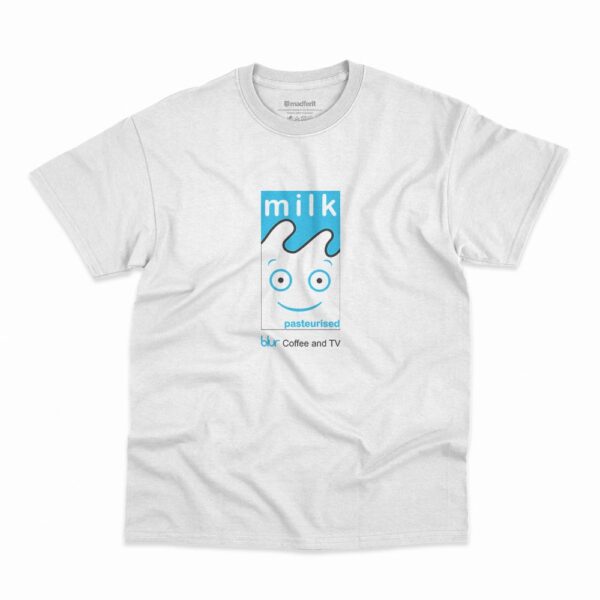 Camiseta Blur Coffee And TV na cor branca